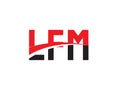LFM Letter Initial Logo Design Royalty Free Stock Photo
