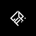 LFP letter logo design on black background. LFP creative initials letter logo concept. LFP letter design Royalty Free Stock Photo