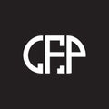 LFP letter logo design on black background. LFP creative initials letter logo concept. LFP letter design