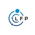 LFP letter technology logo design on white background. LFP creative initials letter IT logo concept. LFP letter design