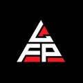 LFP triangle letter logo design with triangle shape. LFP triangle logo design monogram. LFP triangle vector logo template with red Royalty Free Stock Photo