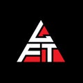 LFT triangle letter logo design with triangle shape. LFT triangle logo design monogram. LFT triangle vector logo template with red Royalty Free Stock Photo