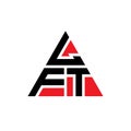 LFT triangle letter logo design with triangle shape. LFT triangle logo design monogram. LFT triangle vector logo template with red Royalty Free Stock Photo