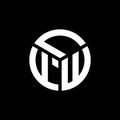 LFW letter logo design on black background. LFW creative initials letter logo concept. LFW letter design