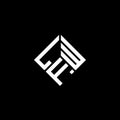 LFW letter logo design on black background. LFW creative initials letter logo concept. LFW letter design