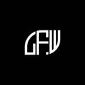 LFW letter logo design on black background. LFW creative initials letter logo concept. LFW letter design.LFW letter logo design on