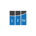LFW letter logo design on WHITE background. LFW creative initials letter logo concept. LFW letter design