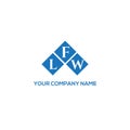 LFW letter logo design on WHITE background. LFW creative initials letter logo concept. LFW letter design