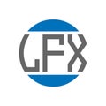 LFX letter logo design on white background. LFX creative initials circle logo concept. LFX letter design Royalty Free Stock Photo