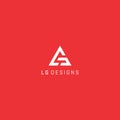 LG Triangle Logo Design Simple. LG Icon