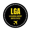 LGA New York La Guardia airport symbol icon Royalty Free Stock Photo