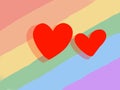 LGBT background rainbow flag, pride mounth