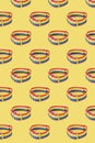 Lgbt bracelet on pastel background