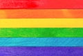 LGBT color wood background, rainbow colorful wooden wall Royalty Free Stock Photo