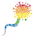LGBT Colored Geometric Virion Virus Mosaic