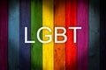 LGBT Colorful color wood background Royalty Free Stock Photo