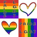 LGBT community square flags