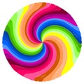 Lgbt community symbol. Psychedelic twisting circles, abstraction.