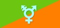 Universal transgender symbol, popular sign used to identify transvestites, transsexuals and other types of personal identity and g