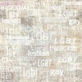 LGBT concept. Conceptual lesbian, gay, bisexual, and transgender poster design