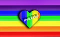 LGBT Concept Rainbow symbols of heart and pride icons, rights and equality of include lesbian, gay, bisexual and transgender