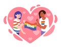 Lgbt day vector concept Royalty Free Stock Photo