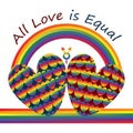 LGBT equal love sign shirt Royalty Free Stock Photo