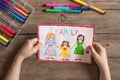 LGBT family drawing Royalty Free Stock Photo