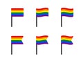 lgbt flag icon set, rainbow symbols, gay and lesbian pride Royalty Free Stock Photo