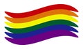 LGBT flag illustration. Rainbow flag.Flag of lesbian, gay, bisexual and transgender people.Flag of freedom.