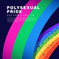The LGBT flag and the flag of polysexual pride. Sexual identification. Vector illustration