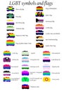 LGBT flag set including Progressive, Standard, Bisexual, Polyamory, Asexual, Aromantic, Philadelphia, QPOC, Demisexual