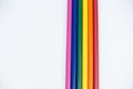 LGBT and Gay Pride rainbow colored pencils with against a white background. Equality and Diversity concept - image Royalty Free Stock Photo