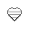 LGBT heart icon. Element of LGBT illustration. Premium quality graphic design icon. Signs and symbols collection icon for websites Royalty Free Stock Photo