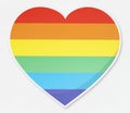 LGBT heart icon illustration