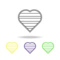 LGBT heart multicolored icon. Element of LGBT illustration. Signs and symbols collection icon can be used for web, logo, mobile ap Royalty Free Stock Photo