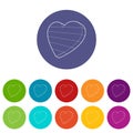 LGBT heart symbol icon, outline style