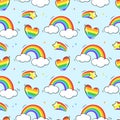 LGBT icons seamless pattern