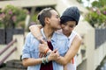 LGBT Lesbian Couple Moments Happiness Concept Royalty Free Stock Photo