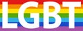 LGBT logo letters, rainbow, vector illustration