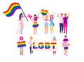 LGBT members flat characters set Royalty Free Stock Photo