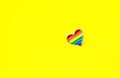 LGBT and minimal human rights concept, heart in the form of the LGBT flag Royalty Free Stock Photo