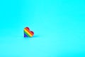 LGBT and minimal human rights concept, heart in the form of the LGBT flag Royalty Free Stock Photo