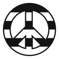 LGBT peace sign icon, simple style