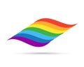 LGBT pride flag icon. Rainbow pride flag banner. Lesbian, gay, bisexual and transgender symbol. Vector Royalty Free Stock Photo