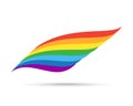 LGBT pride flag icon. Rainbow pride flag banner. Lesbian, gay, bisexual and transgender symbol. Vector Royalty Free Stock Photo