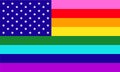 LGBT pride flag of United States. American rainbow flag