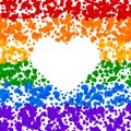 LGBT pride greeting card, gay love celebration, rainbow background, vector illustration Royalty Free Stock Photo