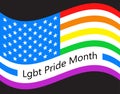 LGBT Pride Month concept vector fot poster, card, banner. Social event in June