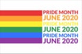 LGBT Pride Month. Holiday concept. Template for background, banner, card, poster with text inscription. Vector EPS10 Royalty Free Stock Photo